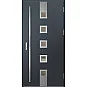 Ocelové vchodové dveře - SAMEDAN 3 - Antracit Struktura, Label Inox Ocelové vchodové dveře ERKADO - SAMEDAN 3 - Antracit Struktura, Label Inox