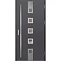 Ocelové vchodové dveře - SAMEDAN 3 - Hladký Antracit, Label Inox Ocelové vchodové dveře ERKADO - SAMEDAN 3 - Hladký Antracit, Label Inox