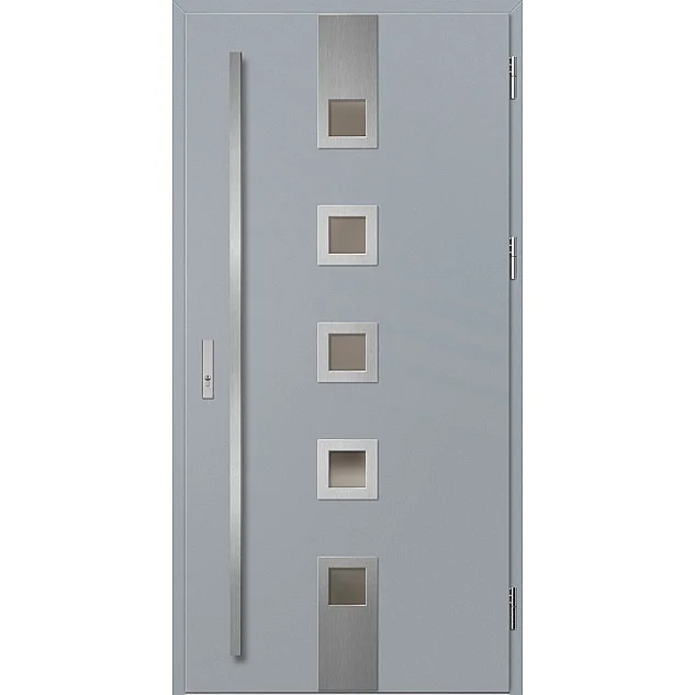 Ocelové vchodové dveře - SAMEDAN 3 - Šedá, Label Inox Ocelové vchodové dveře ERKADO - SAMEDAN 3 - Šedá, Label Inox