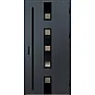 Ocelové vchodové dveře - SAMEDAN 4 - Antracit Struktura, Label Black Ocelové vchodové dveře ERKADO - SAMEDAN 4 - Antracit Struktura, Label Black