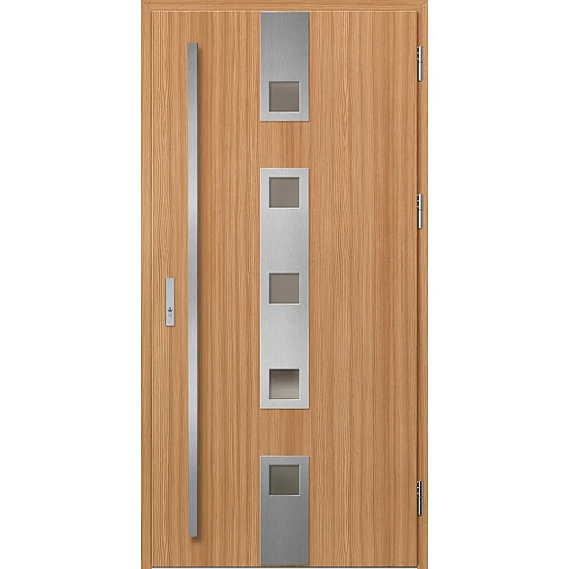 Ocelové vchodové dveře - SAMEDAN 4 - Borovice horská, Label Inox Ocelové vchodové dveře ERKADO - SAMEDAN 4 - Borovice horská, Label Inox