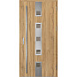 Ocelové vchodové dveře ERKADO - SAMEDAN 4 - Dub Natur, Label Inox