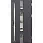 Ocelové vchodové dveře - SAMEDAN 4 - Hladký Antracit, Label Inox Ocelové vchodové dveře ERKADO - SAMEDAN 4 - Hladký Antracit, Label Inox