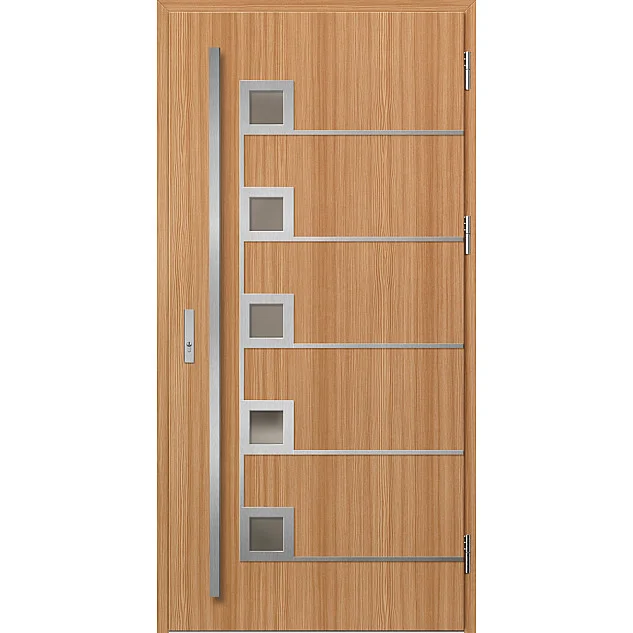 Ocelové vchodové dveře - SAMEDAN 5 - Borovice horská, Label Inox Ocelové vchodové dveře ERKADO - SAMEDAN 5 - Borovice horská, Label Inox