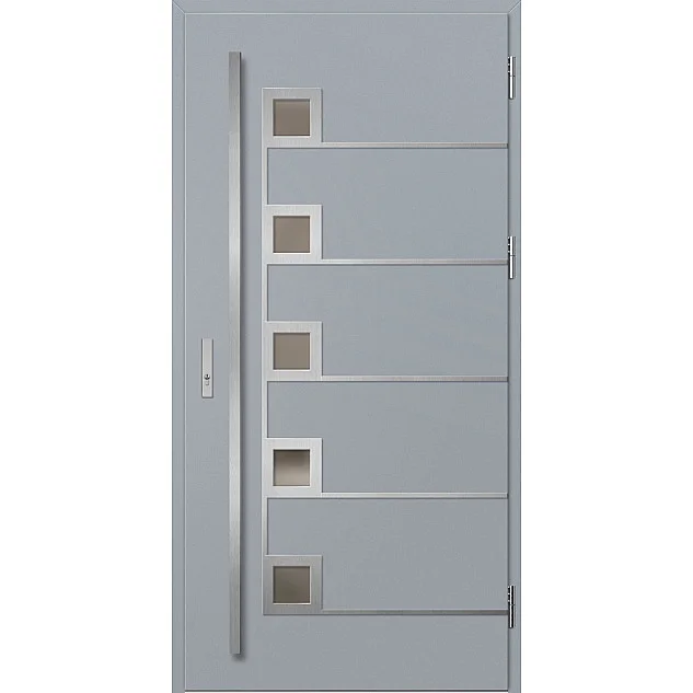 Ocelové vchodové dveře - SAMEDAN 5 - Šedá, Label Inox Ocelové vchodové dveře ERKADO - SAMEDAN 5 - Šedá, Label Inox
