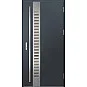 Ocelové vchodové dveře - SELTERS 2 - Antracit Struktura, Label Inox Ocelové vchodové dveře ERKADO - SELTERS 2 - Antracit Struktura, Label Inox