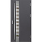 Ocelové vchodové dveře - SELTERS 2 - Hladký Antracit, Label Inox