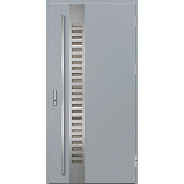 Ocelové vchodové dveře - SELTERS 2 - Šedá, Label Inox Ocelové vchodové dveře ERKADO - SELTERS 2 - Šedá, Label Inox