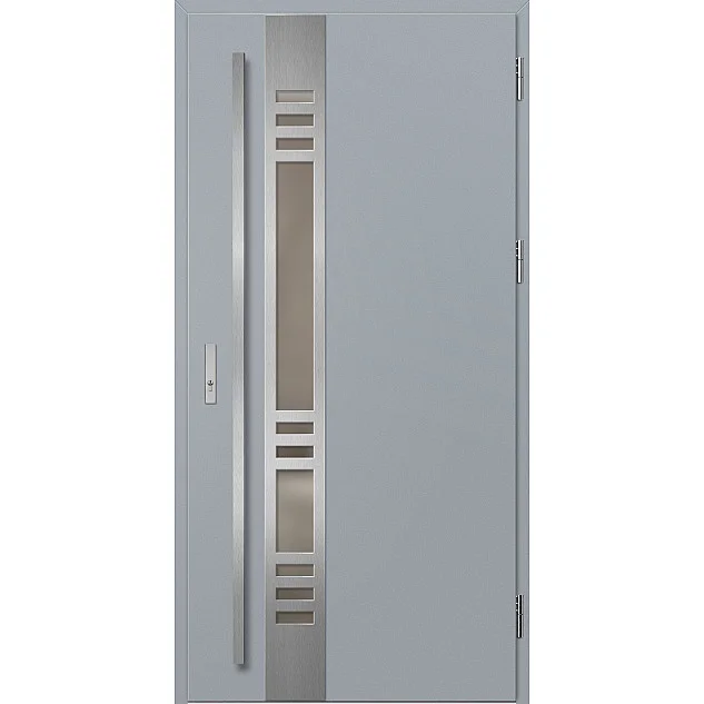 Ocelové vchodové dveře - SELTERS 3 - Šedá, Label Inox Ocelové vchodové dveře ERKADO - SELTERS 3 - Šedá, Label Inox