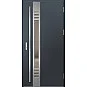 Ocelové vchodové dveře - SELTERS 4 - Antracit Struktura, Label Inox Ocelové vchodové dveře ERKADO - SELTERS 4 - Antracit Struktura, Label Inox