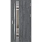 Ocelové vchodové dveře - SELTERS 4 - Dub Antracit, Label Inox Ocelové vchodové dveře ERKADO - SELTERS 4 - Dub Antracit, Label Inox