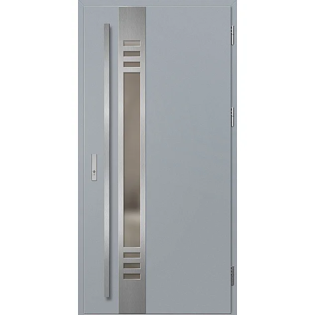 Ocelové vchodové dveře - SELTERS 4 - Šedá, Label Inox Ocelové vchodové dveře ERKADO - SELTERS 4 - Šedá, Label Inox