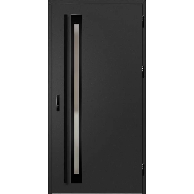 Ocelové vchodové dveře - TREBUR 1 - Černá, Label Black Ocelové vchodové dveře ERKADO - TREBUR 1 - Černá, Label Black
