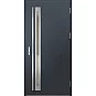 Ocelové vchodové dveře - TREBUR 1 - Antracit Struktura, Label Inox Ocelové vchodové dveře ERKADO - TREBUR 1 - Antracit Struktura, Label Inox