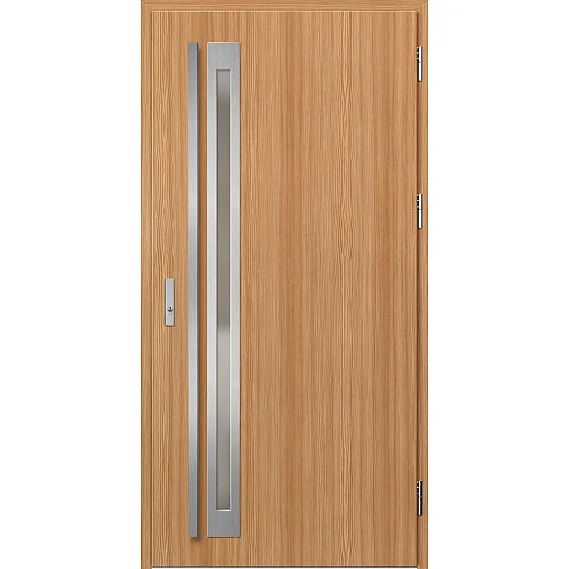 Ocelové vchodové dveře - TREBUR 1 - Borovice horská, Label Inox Ocelové vchodové dveře ERKADO - TREBUR 1 - Borovice horská, Label Inox