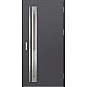 Ocelové vchodové dveře - TREBUR 1 - Hladký Antracit, Label Inox Ocelové vchodové dveře ERKADO - TREBUR 1 - Hladký Antracit, Label Inox