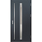 Ocelové vchodové dveře - TREBUR 2 - Antracit Struktura, Label Inox Ocelové vchodové dveře ERKADO - TREBUR 2 - Antracit Struktura, Label Inox
