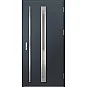 Ocelové vchodové dveře - TREBUR 2 - Antracit Struktura, Label Inox Ocelové vchodové dveře ERKADO - TREBUR 2 - Antracit Struktura, Label Inox