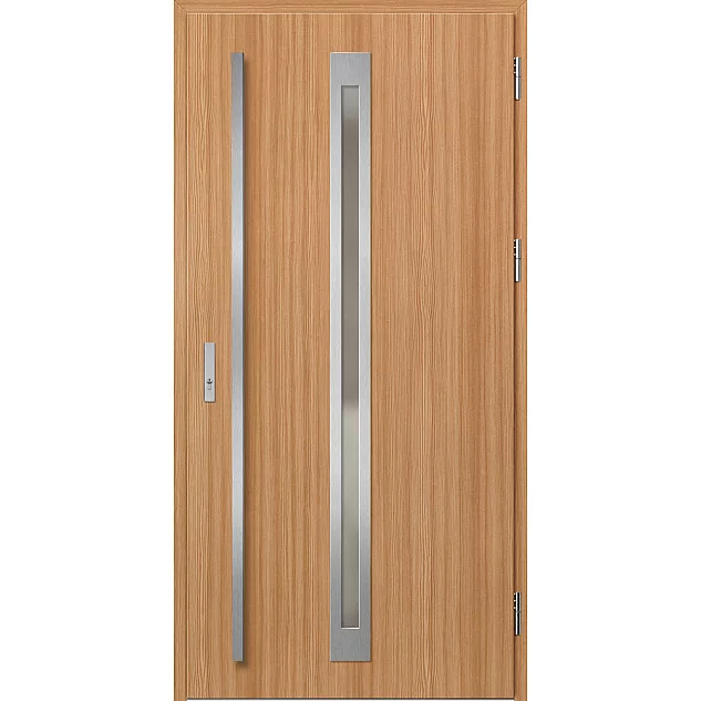 Ocelové vchodové dveře - TREBUR 2 - Borovice horská, Label Inox Ocelové vchodové dveře ERKADO - TREBUR 2 - Borovice horská, Label Inox