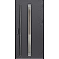 Ocelové vchodové dveře - TREBUR 2 - Hladký Antracit, Label Inox Ocelové vchodové dveře ERKADO - TREBUR 2 - Hladký Antracit, Label Inox