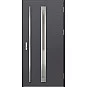 Ocelové vchodové dveře - TREBUR 2 - Hladký Antracit, Label Inox Ocelové vchodové dveře ERKADO - TREBUR 2 - Hladký Antracit, Label Inox