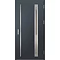 Ocelové vchodové dveře - TREBUR 3 - Antracit Struktura, Label Inox Ocelové vchodové dveře ERKADO - TREBUR 3 - Antracit Struktura, Label Inox