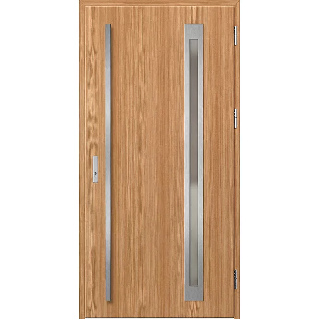 Ocelové vchodové dveře - TREBUR 3 - Borovice horská, Label Inox Ocelové vchodové dveře ERKADO - TREBUR 3 - Borovice horská, Label Inox