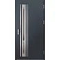 Ocelové vchodové dveře - TREBUR 4 - Antracit Struktura, Label Inox Ocelové vchodové dveře ERKADO - TREBUR 4 - Antracit Struktura, Label Inox