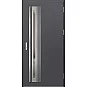 Ocelové vchodové dveře - TREBUR 4 - Hladký Antracit, Label Inox Ocelové vchodové dveře ERKADO - TREBUR 4 - Hladký Antracit, Label Inox