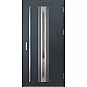 Ocelové vchodové dveře - TREBUR 5 - Antracit Struktura, Label Inox Ocelové vchodové dveře ERKADO - TREBUR 5 - Antracit Struktura, Label Inox
