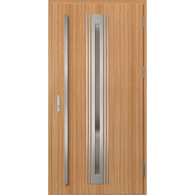 Ocelové vchodové dveře - TREBUR 5 - Borovice horská, Label Inox Ocelové vchodové dveře ERKADO - TREBUR 5 - Borovice horská, Label Inox