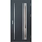 Ocelové vchodové dveře - TREBUR 6 - Antracit Struktura, Label Inox Ocelové vchodové dveře ERKADO - TREBUR 6 - Antracit Struktura, Label Inox