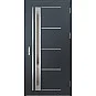 Ocelové vchodové dveře - TREBUR 7 - Antracit Struktura, Label Inox Ocelové vchodové dveře ERKADO - TREBUR 7 - Antracit Struktura, Label Inox