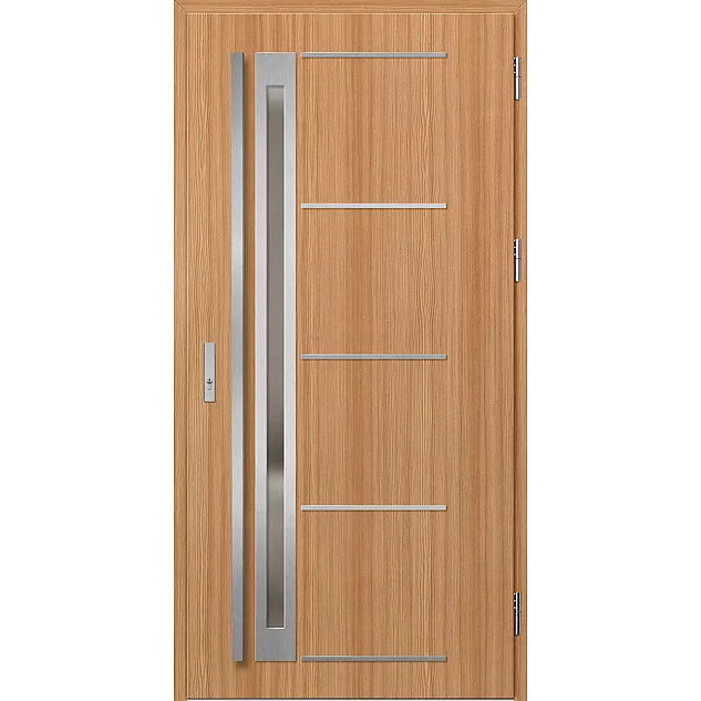 Ocelové vchodové dveře - TREBUR 7 - Borovice horská, Label Inox Ocelové vchodové dveře ERKADO - TREBUR 7 - Borovice horská, Label Inox