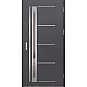 Ocelové vchodové dveře - TREBUR 7 - Hladký Antracit, Label Inox Ocelové vchodové dveře ERKADO - TREBUR 7 - Hladký Antracit, Label Inox