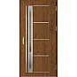 Ocelové vchodové dveře - TREBUR 7 - Ořech, Label Inox Ocelové vchodové dveře ERKADO - TREBUR 7 - Ořech, Label Inox