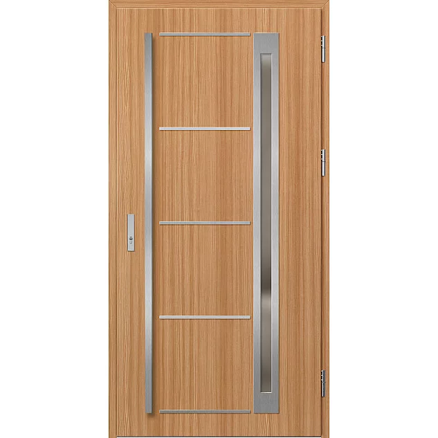 Ocelové vchodové dveře - TREBUR 9 - Borovice horská, Label Inox Ocelové vchodové dveře ERKADO - TREBUR 9 - Borovice horská, Label Inox