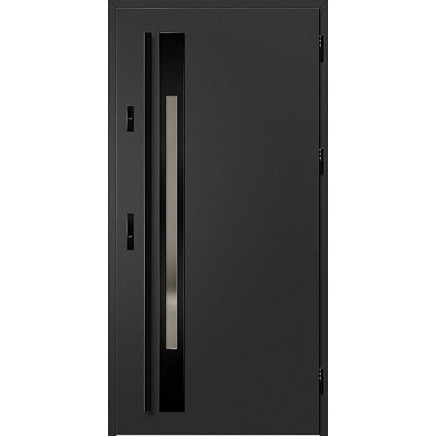 Ocelové vchodové dveře ERKADO - WELS 1 - Černá, Label Black