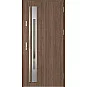 Ocelové vchodové dveře ERKADO - WELS 1 - Dub střední hnědý, Label Inox
