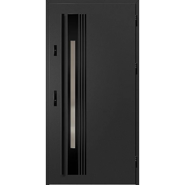 Ocelové vchodové dveře ERKADO - WELS 4 - Černá, Label Black
