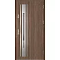 Ocelové vchodové dveře ERKADO - WELS 4 - Dub střední hnědý, Label Inox