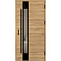 Ocelové vchodové dveře ERKADO - WIENER 2 - Dub Natur Příčný, Label Diamound Glass