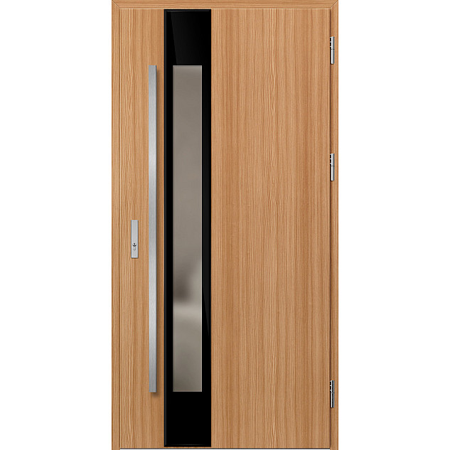 Ocelové vchodové dveře ERKADO - WIENER 2 - Borovice horská, Label Diamound Glass
