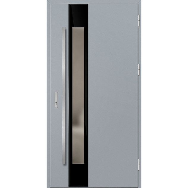 Ocelové vchodové dveře ERKADO - WIENER 2 - Šedá, Label Diamound Glass