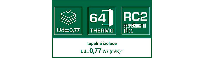 Ocelové dveře ERKADO tepelná izolace