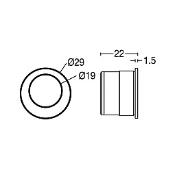 Madélko do čela posuvných dveří do pouzdra (kulaté) Madélko do čela posuvných dveří do pouzdra (kulaté)