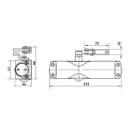 Samozavírač GEZE TS 1000 s ramínkem do 60 kg - Stříbrný