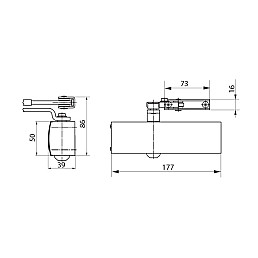 Samozavírač GEZE TS 1500 s ramínkem do 80 kg - Stříbrný Samozavírač GEZE TS 1500 s ramínkem do 80 kg - Stříbrný