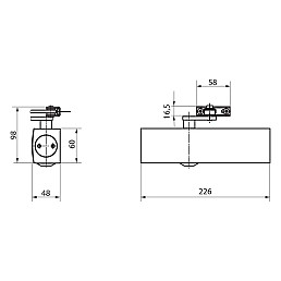 Samozavírač GEZE TS 2000 s ramínkem do 100 kg - Stříbrný Samozavírač GEZE TS 2000 s ramínkem do 100 kg - Stříbrný