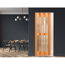 Shrnovací dveře Prosklené - Dub Světlý Shrnovací dveře Prosklené - Dub Světlý